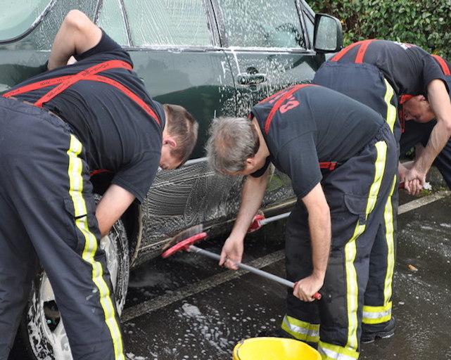 The Firefighters Charity Car Wash In Rotherham 2017