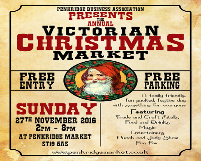 Penkridge Victorian Christmas Market in South Staffordshire