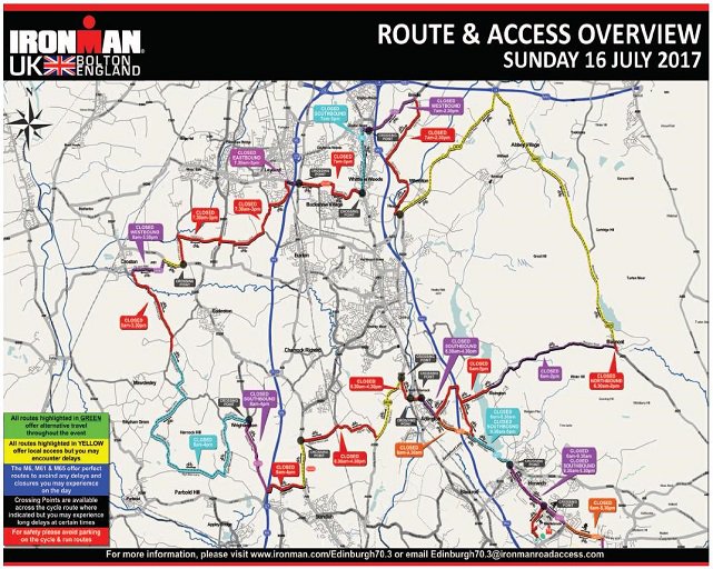 Road Closures for Ironman UK 2017 Road Closures for Ironman UK 2017