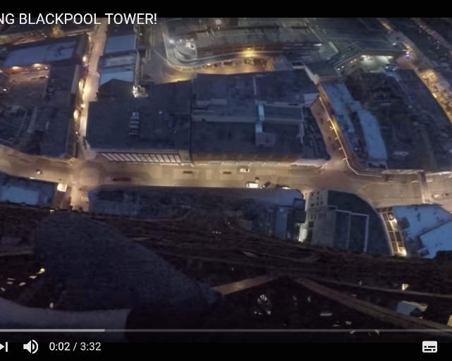 Video of Daredevil's Climbing Blackpool Tower