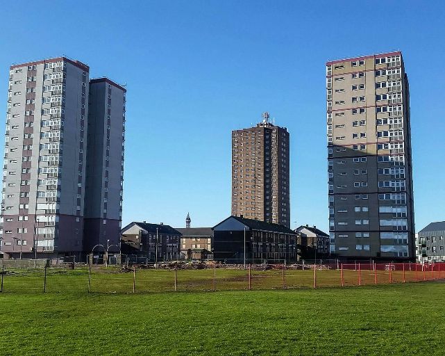 Blackpool Tower Flats Blown Down